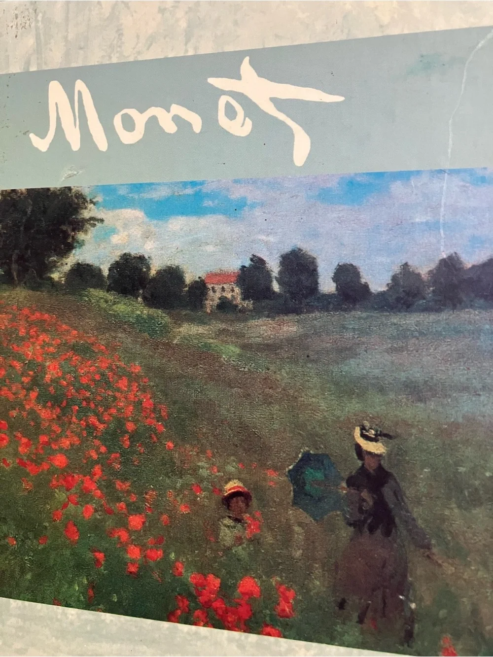 Vintage Monet Mint Green Mixed Stationery Box with Impressionist Artwork